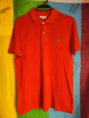 Camiseta Lacoste Slim Fit para hombre con cuello 100 % algodón talla M/L - Imagen 1 de 4