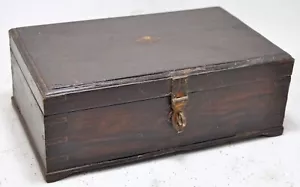 Antigua Caja de Madera Pequeña en Efectivo Original Antigua Hecha a Mano Bonito Interior - Imagen 1 de 10