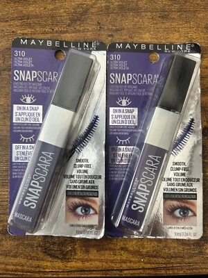 Maybelline Snapscara 310 Ultra Violet Easy On / Easy Off Mascara Lot of 2 New - Image 1 of 3