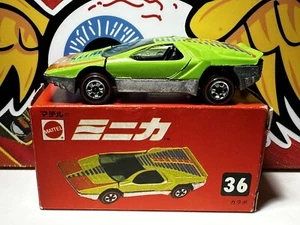 1977 Hot Wheels #36 Lime Green Enamel Carabo Japan Red Box REDLINE NEAR MINT - Picture 1 of 11