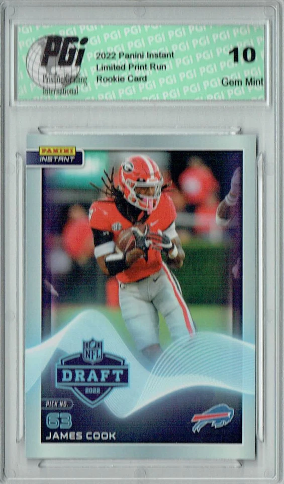 James Cook 2022 Panini Instant #23 NFL Draft 1/719 Rookie Card PGI 10 - Image 1 of 1