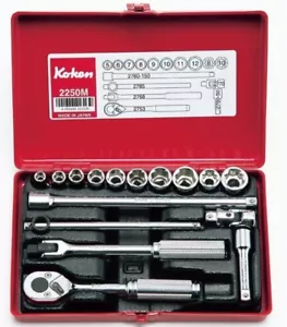 KOKEN SET CHIAVI A PRESA 1/4" (16pz) 2250M - Foto 1 di 1