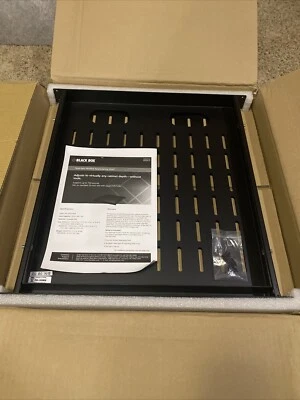 Telescoping IT Rackmount Vented Shelf - 1U Black Box RM047-R2 - Image 1 of 4