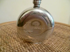 A VINTAGE HIGH POLISH PEWTER HIP FLASK ADVERTISING 'ACCO' USA, OFFICE SUPPLIES - Picture 1 of 6