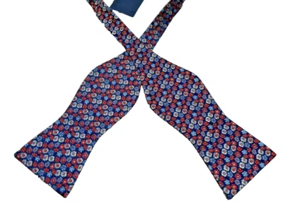 Pajarita DANIEL CREMIEUX 100 % seda ajustable roja floral nueva con etiquetas $39,50 Foto 1 de 4