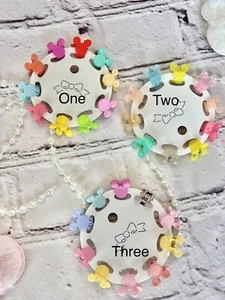 Mickey Haarspangen Mini matt Haarspangen Mädchen bunt Mickey kleine Haarkrallen - Bild 1 von 10