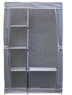 Collapsible wardrobe with Zippered and 1 Outer Pockets Size 162x103x43 Cm - Image 1 of 2