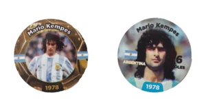 Mario Kempes 1978 World Cup Rare Argentina Disc Card Set Pogs Tazos - Picture 1 of 5