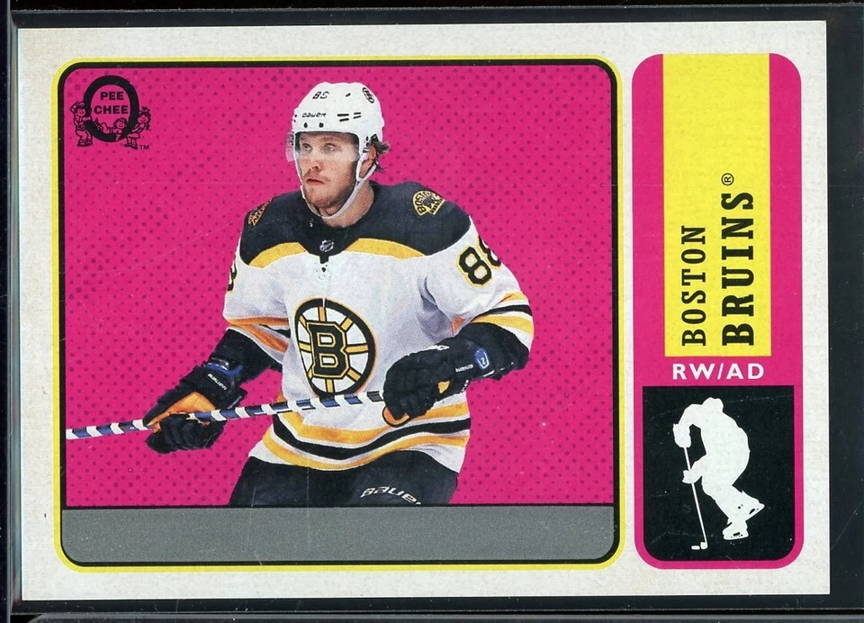 2018-19 O-Pee-Chee Retro No Name Scratch Off #11 David Pastrnak - Image 1 of 2