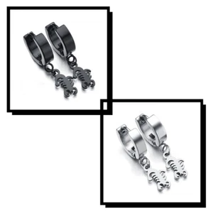 Scorpion Stainless Steel Huggie Hoop Earrings Ear Hoops Jewellery 8mm J452 - Picture 1 of 3