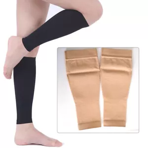 Nursing Calf Sleeve 23-32 mmHg Men Women Medical Varicose Socks Athletic Travel - Picture 1 of 12