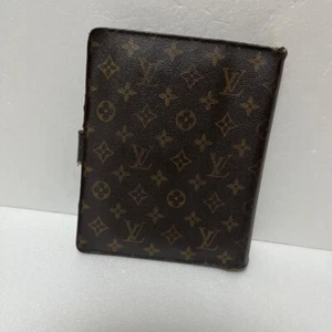 Louis Vuitton Monogram Pattern Notebook Cover R20106 Agenda GM Brown Used - Picture 1 of 12