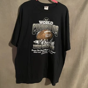 Gildan Superbowl XLIV World Champions New Orleans Saints Who Dat Size XL NWOT - Picture 1 of 3