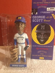 2013 Milwaukee Brewers George Scott Bobblehead - New In Original Box - Picture 1 of 8