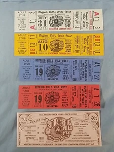 1973 1974 Vtg Lot of 5 Admission Tickets & Coupon BUFFALO BILL'S WILD WEST Park - Picture 1 of 2