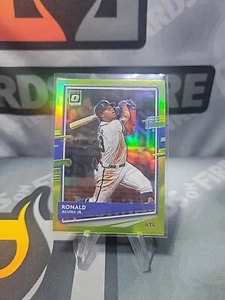 2020 Donruss Optic Lime Green #169 RONALD ACUNA JR. Atlanta Braves Baseball - Foto 1 di 2