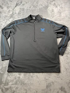 Nike Golf Pullover Mens 3XL Black Blue Dri-Fit Valvoline Racing Quarter Zip - Picture 1 of 14