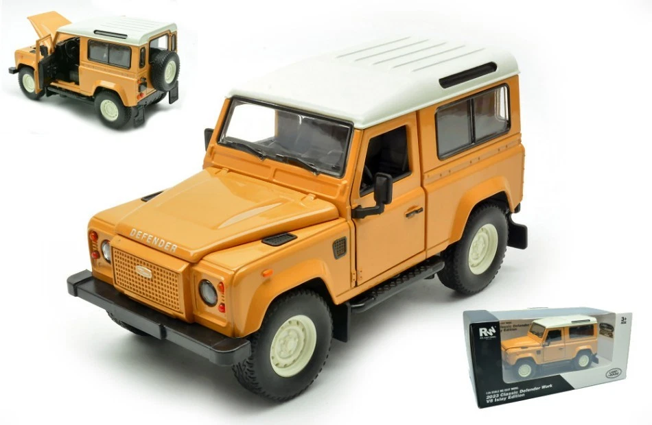 LAND ROVER DEFENDER WORK V8 ISLAY EDITION 2023 SAND/WHITE ROOF 1:24 - Immagine 1 di 1