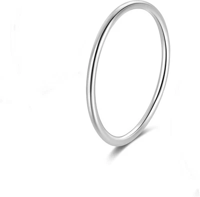 1.2mm Vorsteckring Silber 925 Sterling Schmal Dünne Filigraner Stacking Midi - Bild 1 von 4