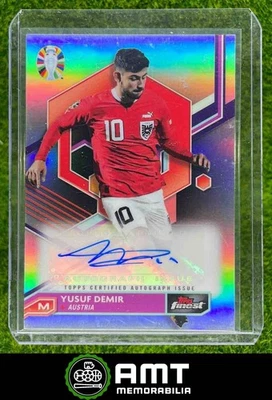 2023 Topps Finest Road to UEFA EURO 2024 #BCA-YD Yusuf Demir Card Auto Austria - Image 1 of 3