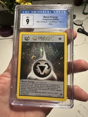 Pokémon TCG Metal Energy Holo Rare Card 19/111 Neo Genesis 1st Edition - Image 1 of 2