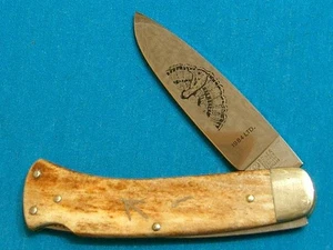 VINTAGE 1984 LTD BOKER TREE BRAND GERMANY BONE TURKEY TRACKS HUNTER KNIFE KNIVES - Picture 1 of 13