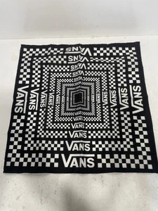 VANS OFF THE WALL TABLERO DE AJEDREZ BANDANNA Pañuelo Bufanda Negro 20”x20” - Imagen 1 de 5