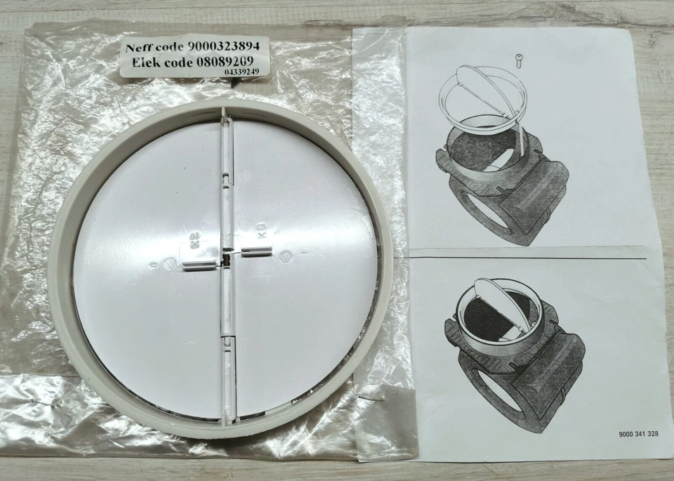 Rückstauklappe NEFF 9000323894 BSH Bosch Siemens für Dunstabzug NW150 Abluft - Bild 1 von 1