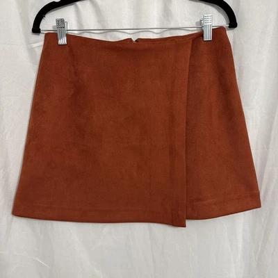 Gianni Bini Mujeres Mini Falda Imitación Gamuza Vaquera Boho Western Cobre Marrón Talla 4 Foto 1 de 4