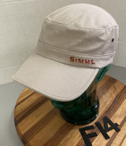 WOMENS SIMMS FISHING PRODUCTS CADET/MILITARY STYLE HAT TAN ADJUSTABLE EUC F14