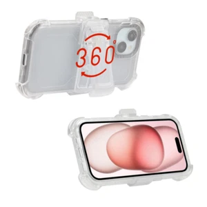 Fr iPhone 15 14 13 12 11 Pro Max Shockproof Rugged Matte Case Belt Clip Holster - Imagen 1 de 22