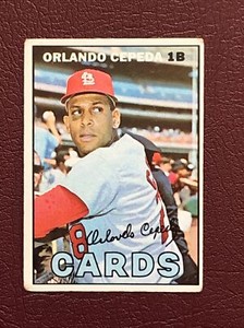 1967 Topps HOF Star Orlando Cepeda St. Louis Cardinals #20 Baseball Card VG