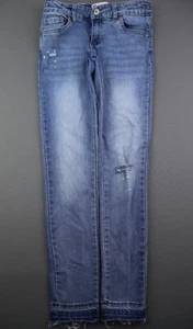 Girl's Levi's 710 Jeans Ankle Super Skinny Raw Hem Distressed Size 12 (25x25) - Picture 1 of 10
