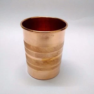 100% Pure Copper Glass Tumbler Mug Ayurveda Health Yoga Benefits ( 300ml) - Picture 1 of 7