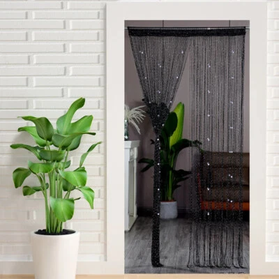 Tassel Door Curtain With Pearl For Bedroom Bathtroom Kitchen Diy Beaded String - Image 1 of 4