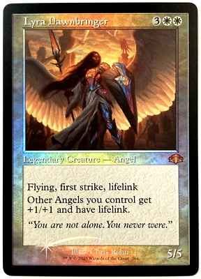 MTG Lyra Dawnbringer *RETRO FRAME FOIL* Dominaria Remastered 266 NM - Image 1 of 4