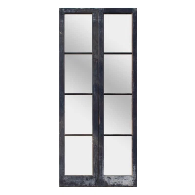 Par de puertas dobles francesas antiguas rescatadas 47", caoba, NED2275 Foto 1 de 4