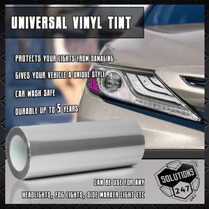 Clear Protective Vinyl Film Tint Headlight Taillight Bumper Wrap 12"x84" 1x7 FT - Picture 1 of 5