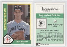 1990 CMC AAA Pawtucket Red Sox Green Backs Mike Rochford #3 Rookie RC