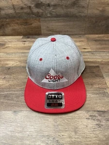 Coors Light Hat Cap Snap Back Mens Gray Red Adjustable Logo - Picture 1 of 6