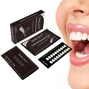 TEETH WHITENING STRIPS PROFESSIONAL WHITE TOOTH BLEACHING 3D ORAL CARE Charcoal - Picture 1 of 5