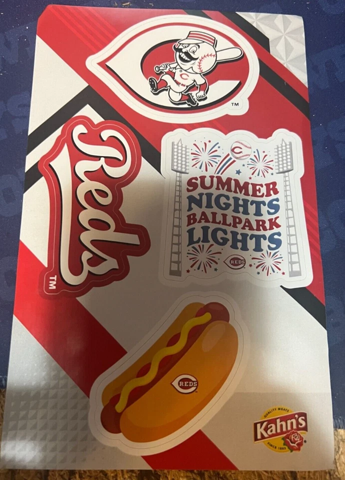 CINCINNATI REDS------KAHNS---STICKER / DECAL SHEET OF 4 - Image 1 of 1