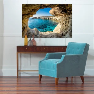 3D Höhle Blauer Himmel Meer 366 Fototapeten Wandbild BildTapete AJSTORE DE Lemon - Picture 1 of 1