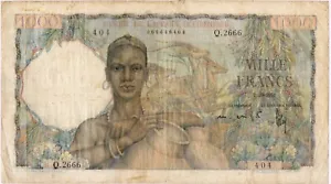 1000 Francs AFRIQUE OCCIDENTALE 1951 - Bild 1 von 2