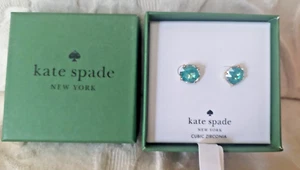 NEW in Box KATE SPADE - Bright Ideas Emerald Simulated Stud Earrings - Picture 1 of 6