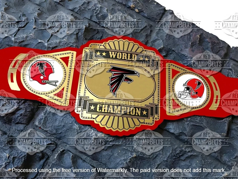 Atlanta Falcons NFL Championship Belt Adult Size 2mm Brass - Image 1 of 1