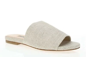 Womens CHARLES DAVID 160267 Gray Fabric / Leather Slides sz. 6.5 M - Picture 1 of 6