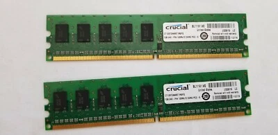 Crucial 2GB DIMM 667 MHz PC2-5300 DDR2 SDRAM Memory (CT2CP12864AA667) - Image 1 of 2