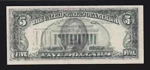 US 1988A $5 FRN San Francisco Full Front Offset on Back Error FR 1980-L XF (871) - Picture 1 of 2