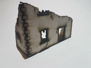 Casa Europea Segunda Guerra Mundial 28 mm dañado (A) pintado (corte láser) - Imagen 1 de 3
